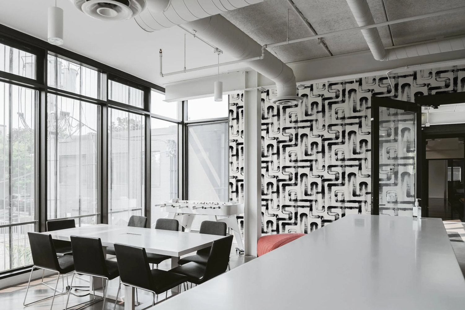 Commercial wallpaper installation in Columbus by Pacific Painting & Remodeling